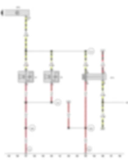 Wiring Diagram  VW TRANSPORTER 2010 - Horn or dual tone horn - Bass horn - Horn relay - Onboard supply control unit