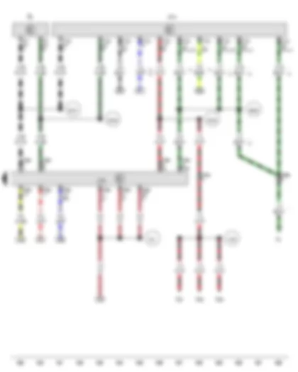 Wiring Diagram  VW TRANSPORTER 2010 - Turn signal switch - Onboard supply control unit - Accident data memory