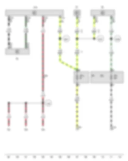 Wiring Diagram  VW TRANSPORTER 2010 - Light switch - Turn signal switch - Headlight dipper and flasher switch - Onboard supply control unit - Fuse 3 in fuse holder F - Fuse 12 in fuse holder F - 6-pin connector - 10-pin connector