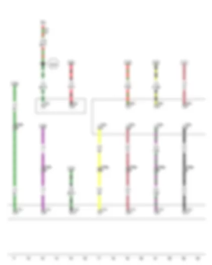 Wiring Diagram  VW TRANSPORTER 2012 - Rear wiper switch - 2-pin connector - 8-pin connector - 12-pin connector