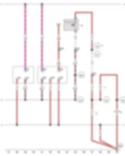 Wiring Diagram  VW TRANSPORTER 2012 - Luggage compartment light switch - 3-pin connector - 6-pin connector