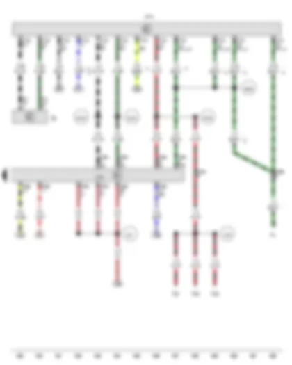 Wiring Diagram  VW TRANSPORTER 2012 - Turn signal switch - Onboard supply control unit - Accident data memory