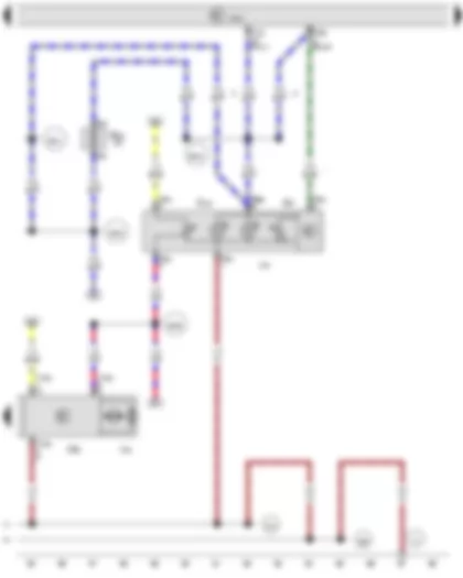 Wiring Diagram  VW TRANSPORTER 2011 - Switch and instrument illumination regulator - Headlight range control regulator - Onboard supply control unit - Front right headlight - Fuse 35 on fuse holder B - Right headlight range control motor