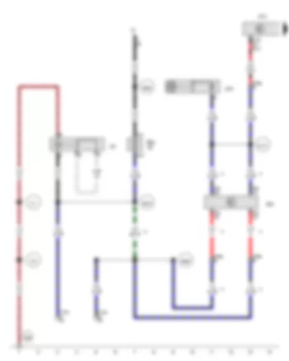 Wiring Diagram  VW TRANSPORTER 2011 - Ignition/starter switch - Starter motor relay - Onboard supply control unit - Fuse 21 on fuse holder B