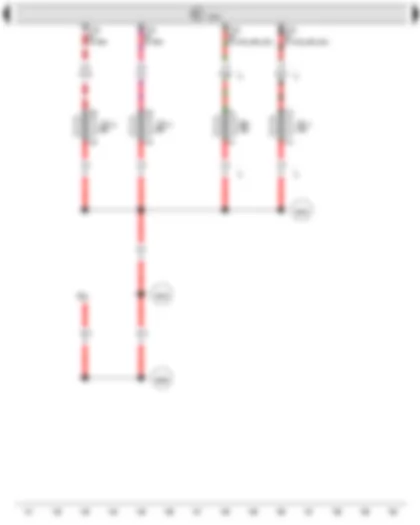 Wiring Diagram  VW TRANSPORTER 2012 - Onboard supply control unit - Fuse 7 on fuse holder B - Fuse 12 on fuse holder C - Fuse 14 on fuse holder C - Fuse 17 on fuse holder C