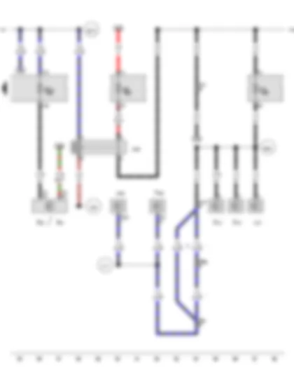 Wiring Diagram  VW TRANSPORTER 2012 - Intermittent wiper switch - Washer pump switch (automatic wash/wipe and headlight washer system) - Rear differential lock switch - Vacuum switch for rear differential lock - Differential lock control unit - Terminal 15 voltage supply relay - All-wheel drive control unit