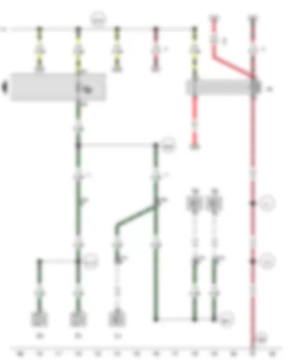Wiring Diagram  VW TRANSPORTER 2012 - Rear window wiper motor - Left washer jet heater element - Right washer jet heater element