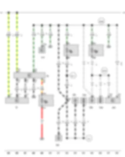 Wiring Diagram  VW TRANSPORTER 2012 - Light switch - Headlight dipper and flasher switch - Control unit in dash panel insert - Onboard supply control unit - Front left headlight - Front right headlight - Left dip beam screen motor - Right dip beam screen motor