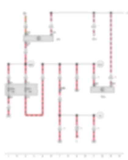 Wiring Diagram  VW TRANSPORTER 2011 - Interior light switch (taxi) - Interior monitoring switch - Onboard supply control unit - Fuse 7 on fuse holder B - Fuse 17 on fuse holder C