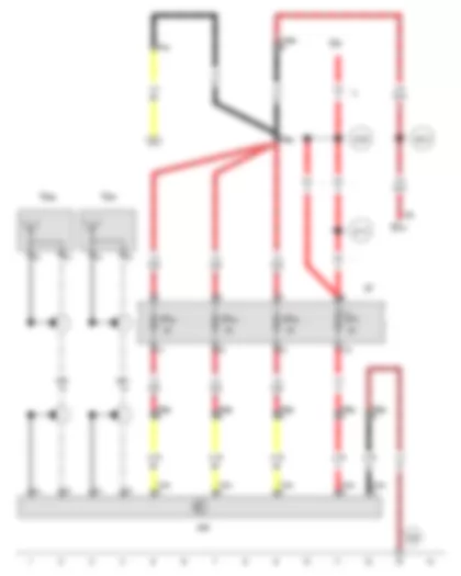 Wiring Diagram  VW TRANSPORTER 2013 - Internet access control unit - GSM aerial 2 - GPS aerial 2 - Fuse holder F