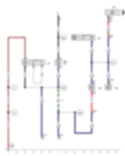 Wiring Diagram  VW TRANSPORTER 2012 - Ignition/starter switch - Starter motor relay - Onboard supply control unit - Voltage stabiliser - Fuse 21 on fuse holder B