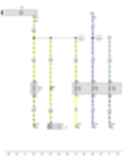 Wiring Diagram  VW TRANSPORTER 2012 - Headlight main beam relay - Onboard supply control unit - Fuse 1 in fuse holder F - Fuse 2 in fuse holder F - Fuse 3 in fuse holder F - Fuse 12 in fuse holder F - Fuse 35 on fuse holder B
