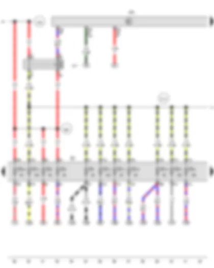 Wiring Diagram  VW TRANSPORTER 2012 - Terminal 30 voltage supply relay - Engine control unit - Fuse holder D