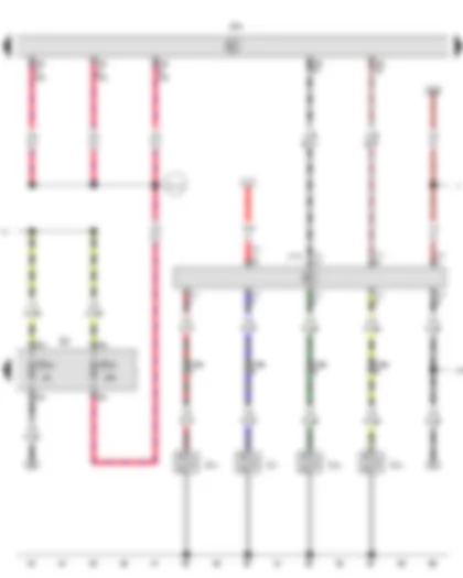 Wiring Diagram  VW TRANSPORTER 2012 - Automatic glow period control unit - Engine control unit - Fuse holder D