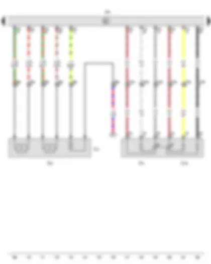 Wiring Diagram  VW TRANSPORTER 2012 - Lambda probe - Accelerator position sender - Accelerator position sender 2 - Engine control unit - Lambda probe heater