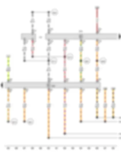 Wiring Diagram  VW TRANSPORTER 2012 - Onboard supply control unit - Data bus diagnostic interface - Diagnostic connection