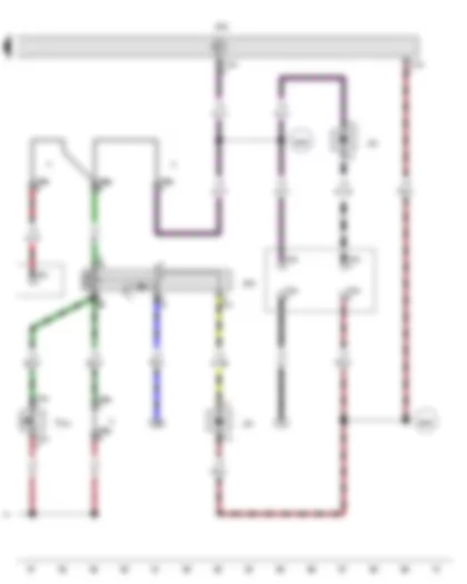 Wiring Diagram  VW TRANSPORTER 2012 - Clutch pedal switch 2 - Blocking diode - Relay 2 for ignition bypass - Control unit for ignition bypass - 4-pin connector - 6-pin connector