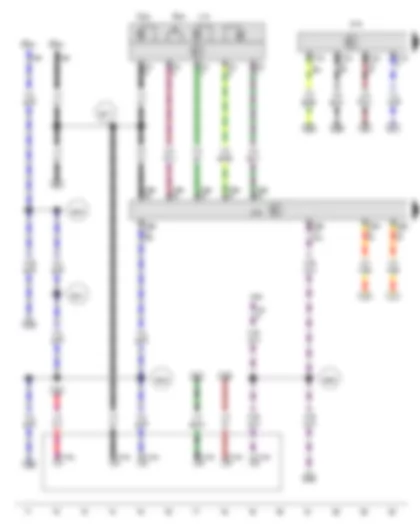 Wiring Diagram  VW TRANSPORTER 2012 - Accident data recorder button - Onboard supply control unit - Accident data memory