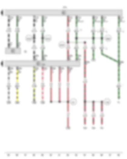 Wiring Diagram  VW TRANSPORTER 2012 - Turn signal switch - Onboard supply control unit - Accident data memory