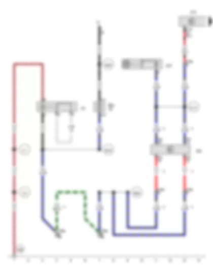 Wiring Diagram  VW TRANSPORTER 2013 - Ignition/starter switch - Starter motor relay - Onboard supply control unit - Fuse 21 on fuse holder B