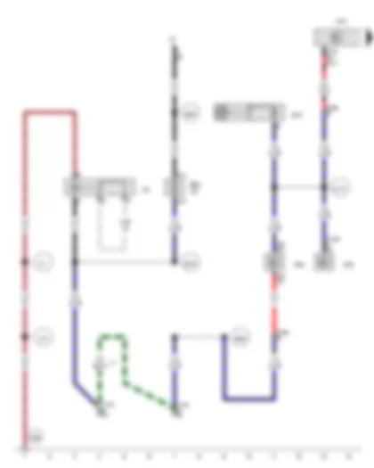 Wiring Diagram  VW TRANSPORTER 2013 - Ignition/starter switch - Starter motor relay - Onboard supply control unit - Voltage stabiliser - Fuse 21 on fuse holder B