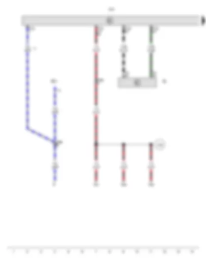Wiring Diagram  VW TRANSPORTER 2015 - Turn signal switch - Onboard supply control unit - Left brake and tail light bulb - Right brake and tail light bulb - Number plate light