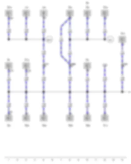 Wiring Diagram  VW TRANSPORTER 2013 - Connection (58s) - in roof wiring harness - Connection 2 (58d) - in main wiring harness - Connection (58b) - in driver side door wiring harness