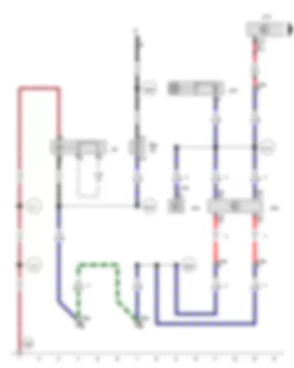 Wiring Diagram  VW TRANSPORTER 2014 - Ignition/starter switch - Starter motor relay - Onboard supply control unit - Voltage stabiliser - Fuse 21 on fuse holder B