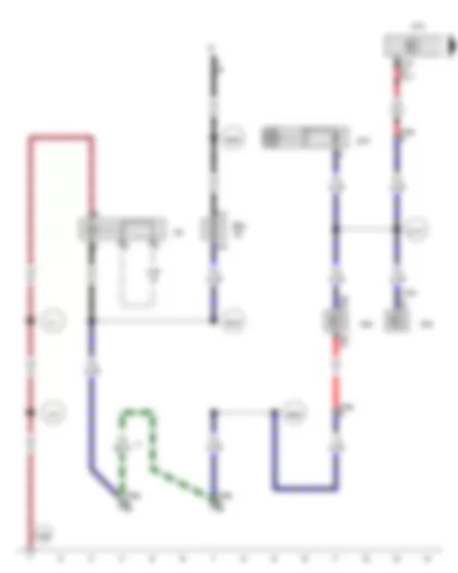 Wiring Diagram  VW TRANSPORTER 2014 - Ignition/starter switch - Starter motor relay - Onboard supply control unit - Voltage stabiliser - Fuse 21 on fuse holder B