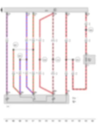 Wiring Diagram  VW TRANSPORTER 2014 - Interior monitoring switch - Button for deactivating interior monitoring and vehicle inclination sensor - Onboard supply control unit - Button illumination bulb - Fuse 17 on fuse holder C