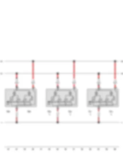 Wiring Diagram  VW TRANSPORTER 2014 - Rear left reading light - Rear right reading light - Left centre reading light - Right centre reading light - Front left reading light - Front right reading light