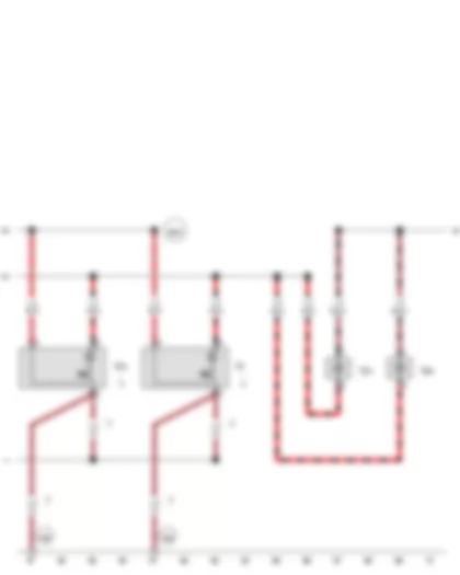 Wiring Diagram  VW TRANSPORTER 2014 - Centre interior light - Luggage compartment light on left - Right luggage compartment light - Rear interior light