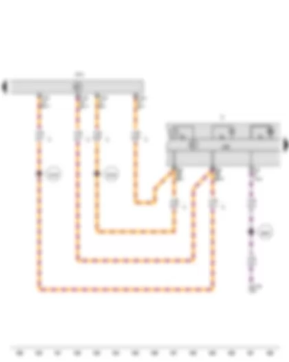 Wiring Diagram  VW TRANSPORTER 2013 - Fuel gauge - Onboard supply control unit - Dash panel insert - Alternator warning lamp - Oil pressure warning lamp