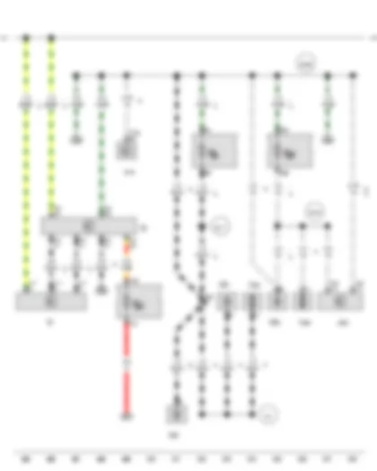 Wiring Diagram  VW TRANSPORTER 2014 - Light switch - Headlight dipper and flasher switch - Control unit in dash panel insert - Onboard supply control unit - Front left headlight - Front right headlight - Left dip beam screen motor - Right dip beam screen motor