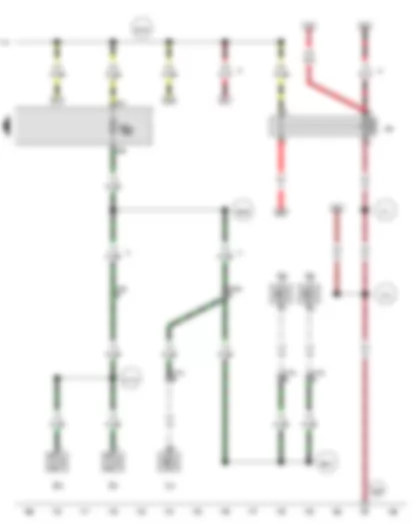 Wiring Diagram  VW TRANSPORTER 2014 - Rear window wiper motor - Left washer jet heater element - Right washer jet heater element