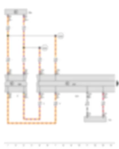 Wiring Diagram  VW TRANSPORTER 2014 - Tachograph - Onboard supply control unit - Data bus diagnostic interface - Dash panel insert - Diagnostic connection