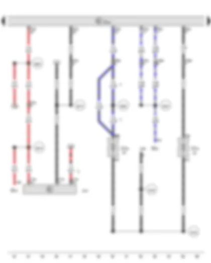 Wiring Diagram  VW TRANSPORTER 2014 - Operating and display unit for camping equipment - Onboard supply control unit - Fuse 19 on fuse holder B - Fuse 30 on fuse holder C - Fuse 35 on fuse holder B - Fuse 36 on fuse holder C