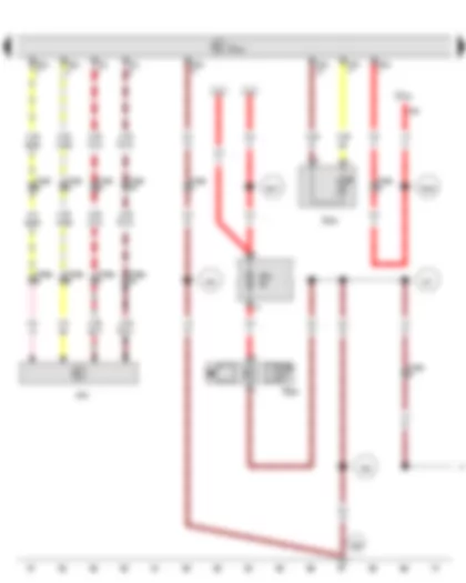 Wiring Diagram  VW TRANSPORTER 2014 - Operating and display unit for camping equipment - Ambient temperature sender 2 - Auxiliary air heater control unit - Fuse 4 in fuse holder F - Fuse 23 on fuse holder C