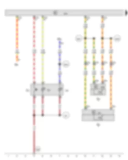 Wiring Diagram  VW TRANSPORTER 2015 - Heated rear window switch - Climatronic control unit - Air conditioning system control unit - Onboard supply control unit - Fuse 9 on fuse holder B - Fuse 35 on fuse holder B