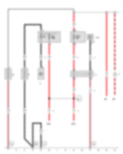 Wiring Diagram  VW TRANSPORTER 2014 - Battery - Second battery - Battery isolation relay - Fuse 7 in fuse holder F - Fuse 35 in fuse holder F