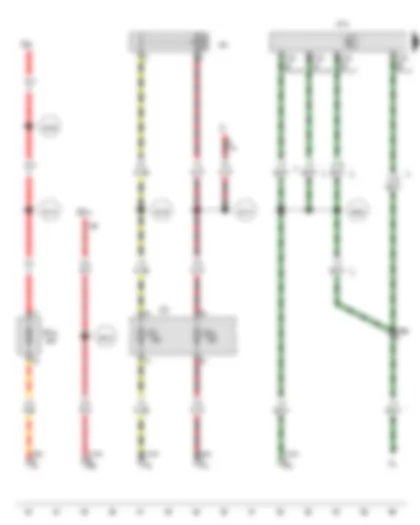 Wiring Diagram  VW TRANSPORTER 2015 - Ignition/starter switch - Reversing light switch - X-contact relief relay - Onboard supply control unit - Fuse holder C - Fuse 8 in fuse holder A