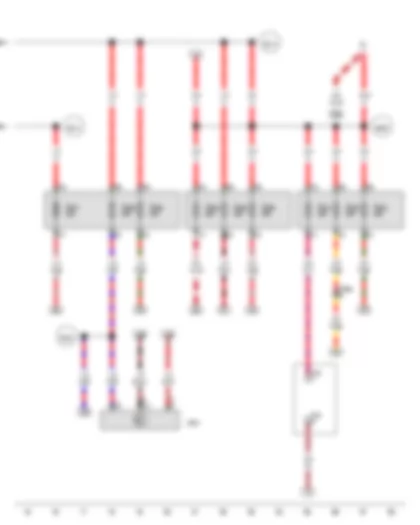 Wiring Diagram  VW TRANSPORTER 2015 - Second battery - Interior light relay - Special vehicle fuse 1 - Special vehicle fuse 2 - Special vehicle fuse 3 - Special vehicle fuse 4 - Special vehicle fuse 5 - Special vehicle fuse 6 - Special vehicle fuse 7 - Special vehicle fuse 8 - Special vehicle fuse 9 - 2-pin connector