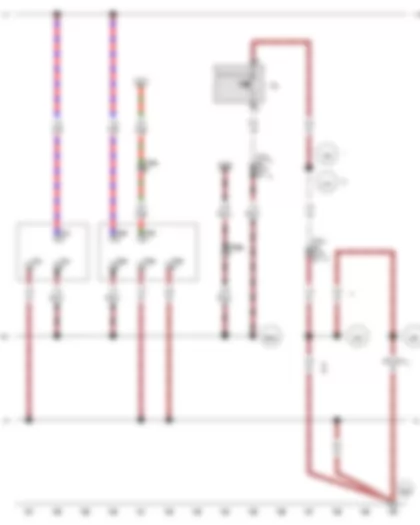 Wiring Diagram  VW TRANSPORTER 2015 - Luggage compartment light switch - 3-pin connector - 6-pin connector