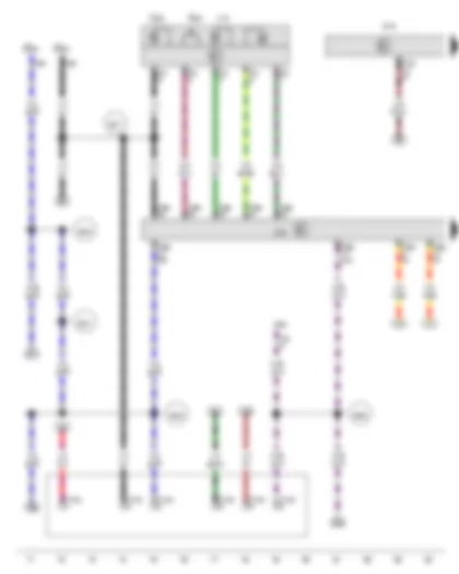 Wiring Diagram  VW TRANSPORTER 2015 - Accident data recorder button - Onboard supply control unit - Accident data memory