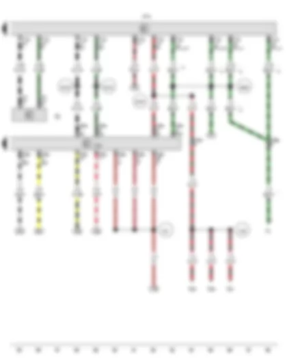 Wiring Diagram  VW TRANSPORTER 2015 - Turn signal switch - Onboard supply control unit - Accident data memory