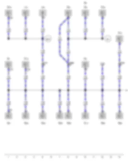 Wiring Diagram  VW TRANSPORTER 2015 - Connection (58s) - in roof wiring harness - Connection 2 (58d) - in main wiring harness - Connection (58b) - in driver side door wiring harness