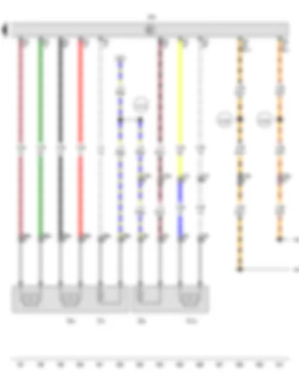 Wiring Diagram  VW TRANSPORTER 2015 - Lambda probe - Lambda probe after catalytic converter - Engine control unit - Lambda probe heater - Lambda probe 1 heater after catalytic converter