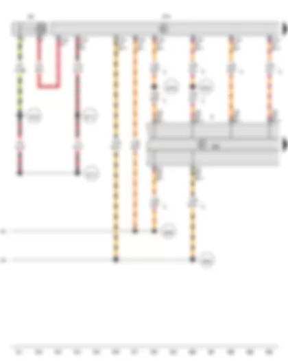 Wiring Diagram  VW TRANSPORTER 2015 - X-contact relief relay - Onboard supply control unit - Dash panel insert