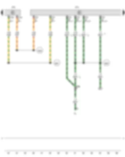 Wiring Diagram  VW TRANSPORTER 2011 - Reversing light switch - Trailer detector control unit - Onboard supply control unit
