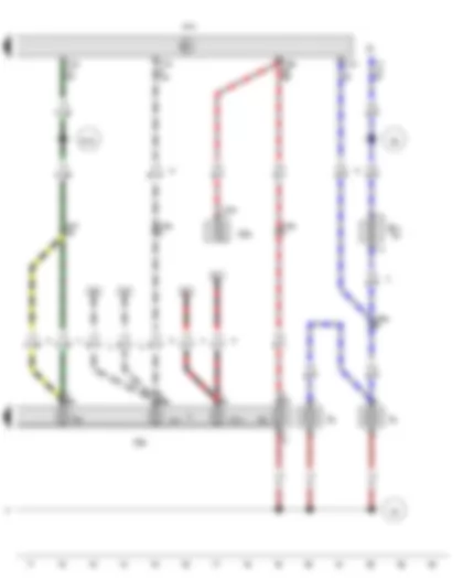 Wiring Diagram  VW TRANSPORTER 2011 - Light switch - Onboard supply control unit - Right tail light - Fuse 11 on fuse holder B - Left number plate light - Right number plate light